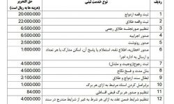 تعرفه‌های جدید ثبت ازدواج و طلاق اعلام شد