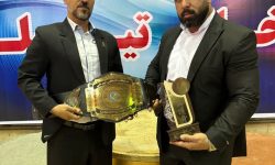 اهداء کمربند پهلوانی سازمان بین‌المللی دفاع شخصی I.k.s.oفدراسیون جودو ج.ا.ا،به استاد افشین نوروزی نماینده این سازمان در استان کرمانشاه