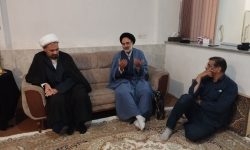 سرکشی مسئول دفتر نمایندگی ولی فقیه در سپاه استان کرمانشاه از خانواده‌های شهیدان «حامد چهری» و «حسین جلیلیان»
