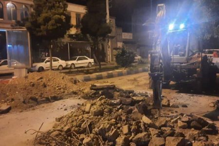 شبکه فاضلاب دو محله هرسین بازسازی شد