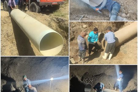 خط انتقال آب کشاورزی جامیشان پس از تعمیر دوباره وارد مدار شد