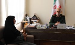 دیدار مدیرکل انتقال خون کرمانشاه با فرمانده سپاه حضرت نبی‌اکرم(ص) استان