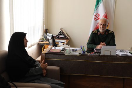 دیدار مدیرکل انتقال خون کرمانشاه با فرمانده سپاه حضرت نبی‌اکرم(ص) استان