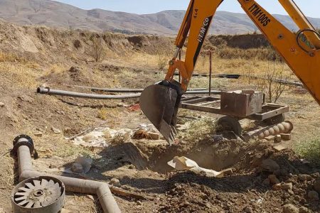  ۶ حلقه چاه غیرمجاز در شهر گودین مسدود شد