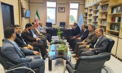 مسئول دفتر نمایندگی ولی فقیه سپاه استان با رییس دادگاه‌های تجدیدنظر دادگستری استان، قضات شعبات دادگاه تجدیدنظر و قضات ایثارگر