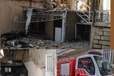 یک مصدوم بر اثر انفجار منزل مسکونی در میدان مرکزی کرمانشاه