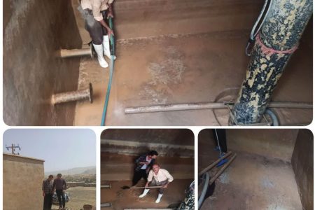 شست‌وشوی بیش از ۳۵۰۰ مترمکعب از مخازن آب گیلان‌غرب