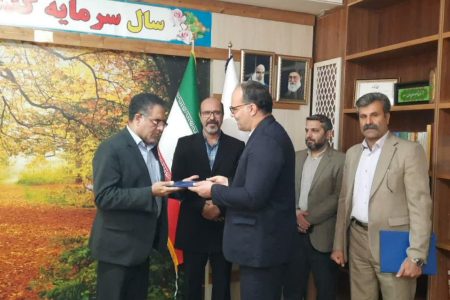 ‍ آیین تکریم و معارفه روسای سابق و جدید آبفای شهرستان صحنه برگزار شد