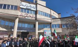 بیعت پرشور دانشگاهیان علوم پزشکی کرمانشاه با سکاندار سوم انقلاب