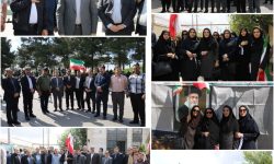 حضور مدیرکل و کارکنان بسیجی صنعت، معدن و تجارت کرمانشاه در مراسم نمایش اقتدار امام‌رضایی‌ها